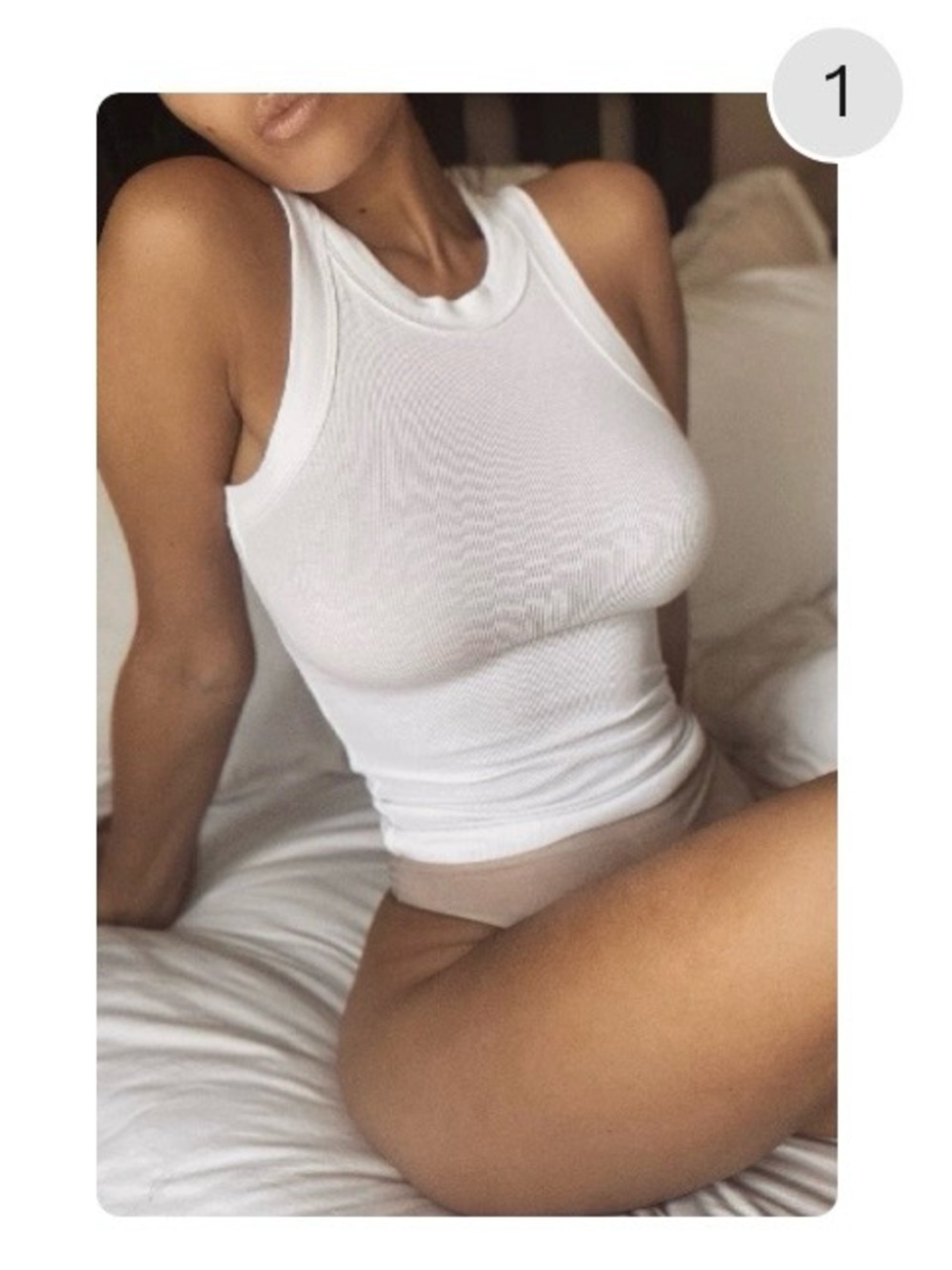 JLUXLABEL White Ribbed Muscle Tank Top